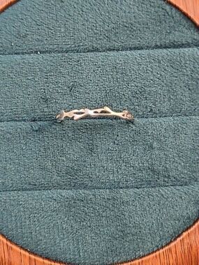 Sterling Silver Twisted Open Band Ring 925 Adjustable Minimalist Size 7
